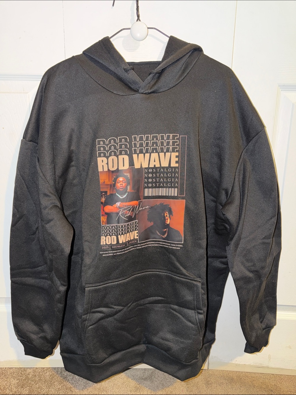 Black Rod Wave Graphic Hoodie - Unbranded